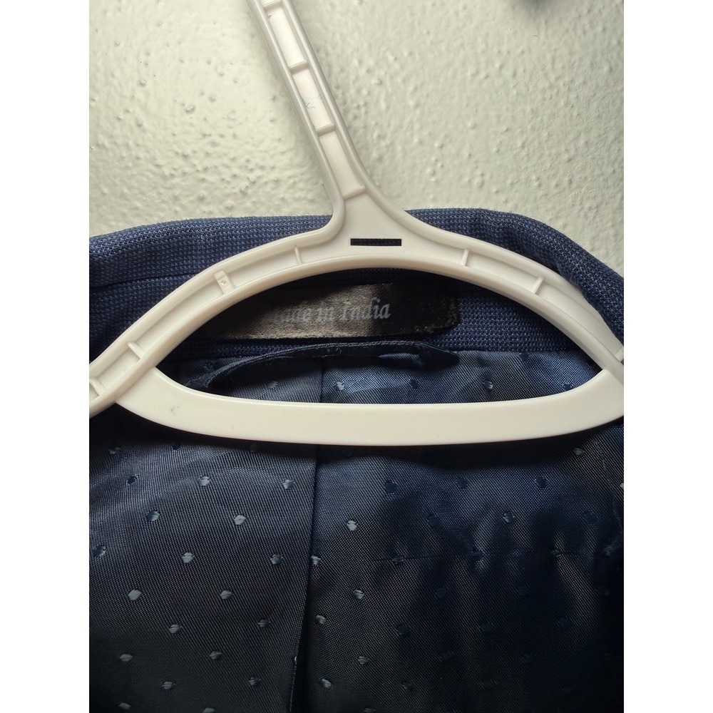 Michael Strahan Collection Men Navy Wool‎ Blend Suit Blazer Jacket 42L Business - Picture 2 of 9